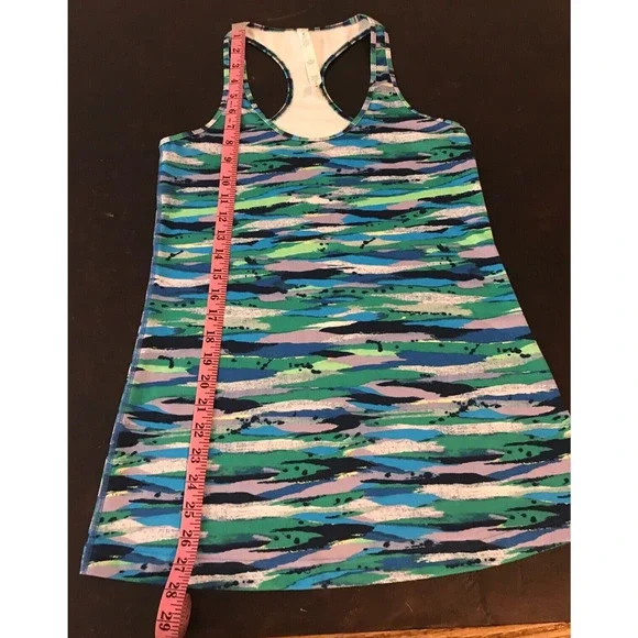 Lululemon Cool Racerback Seven Wonders Multi Tank - Size 10 - Picture 9 of 9